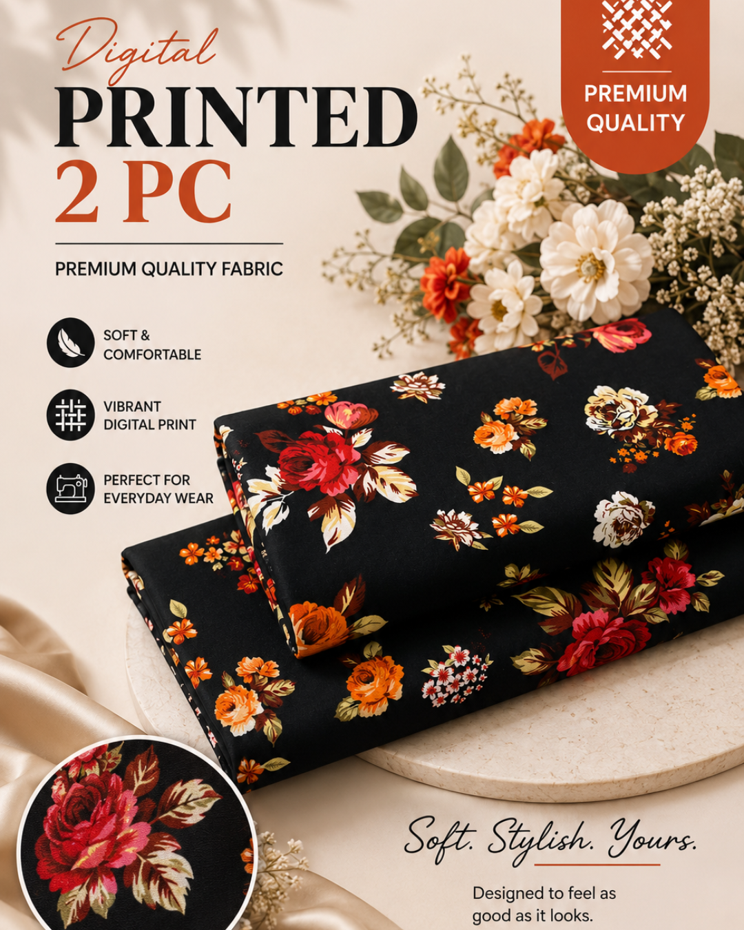 All Over Digital Printed Summer Cotton 2-Piece