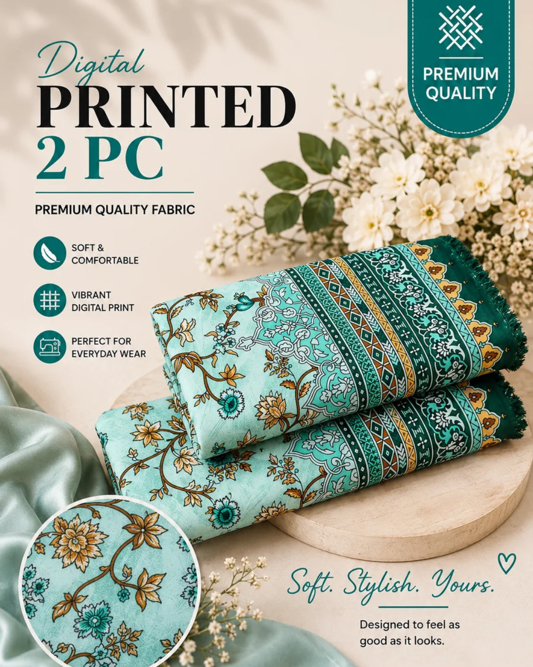 All Over Digital Printed Summer Cotton 2-Piece