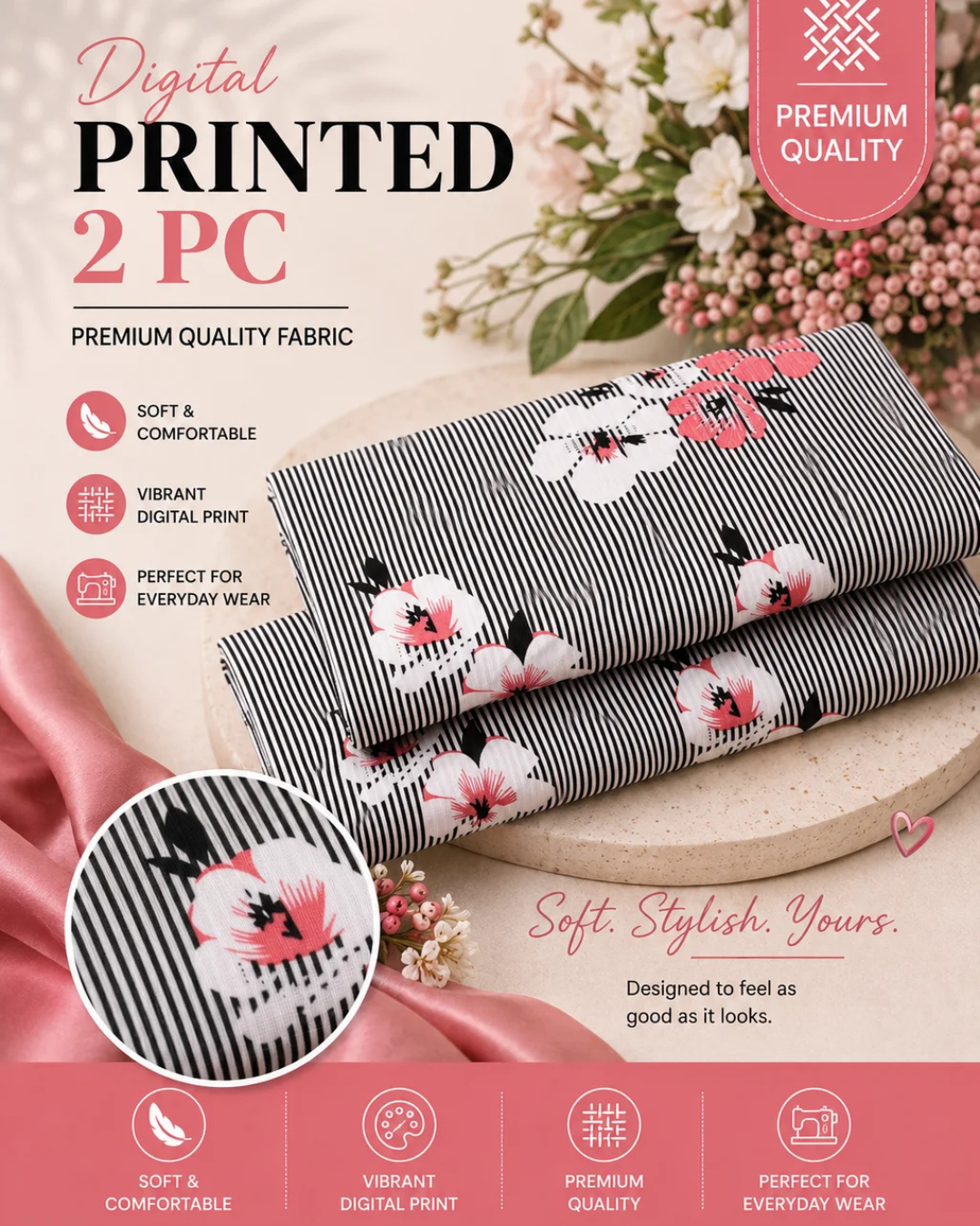 All Over Digital Printed Summer Cotton 2-Piece