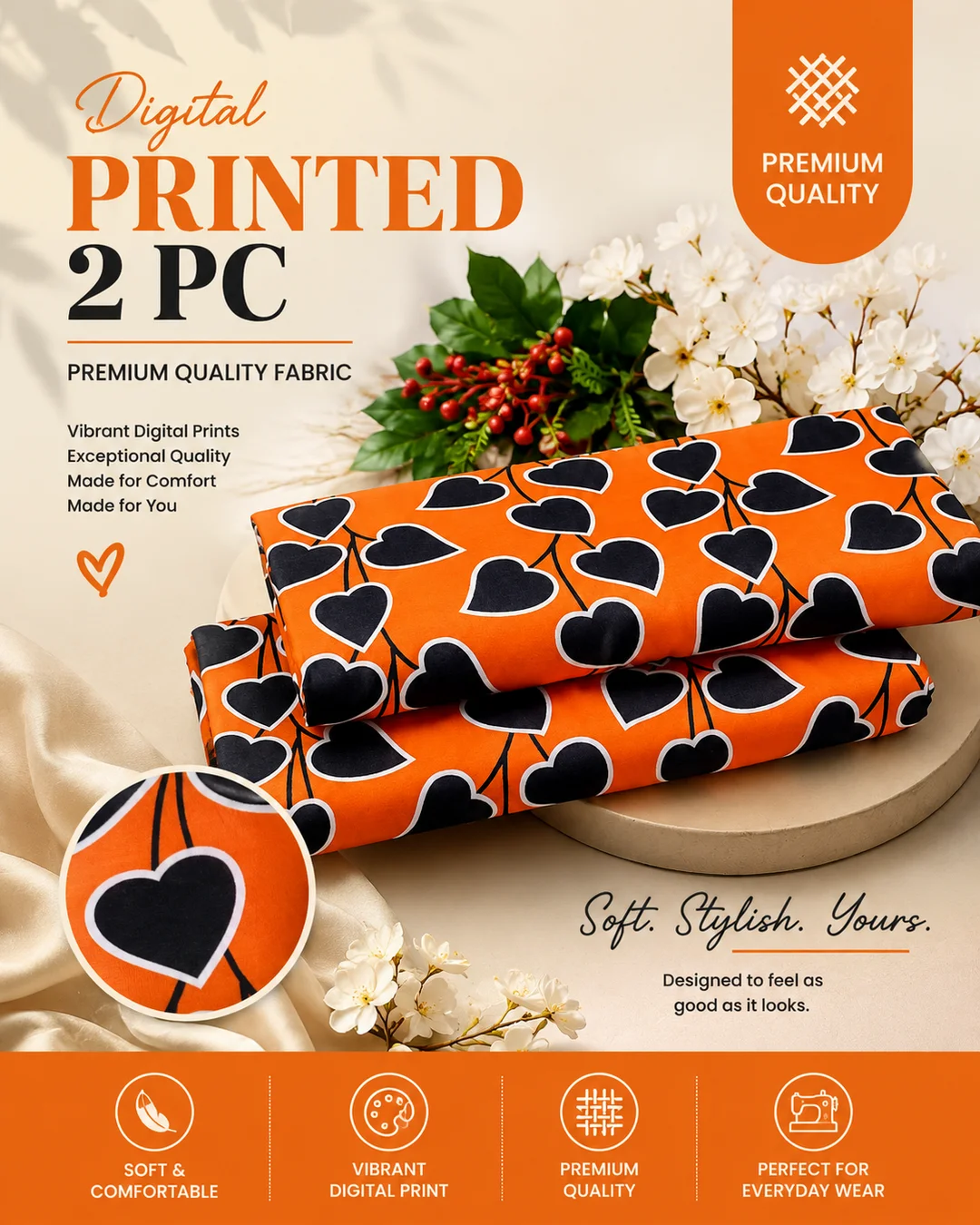 All Over Digital Printed Summer Cotton 2-Piece
