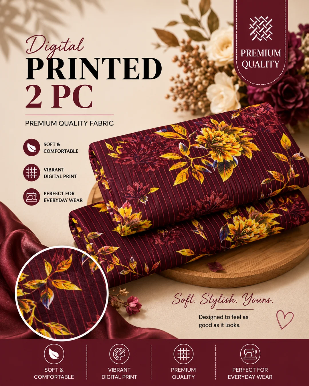 All Over Digital Printed Summer Cotton 2-Piece