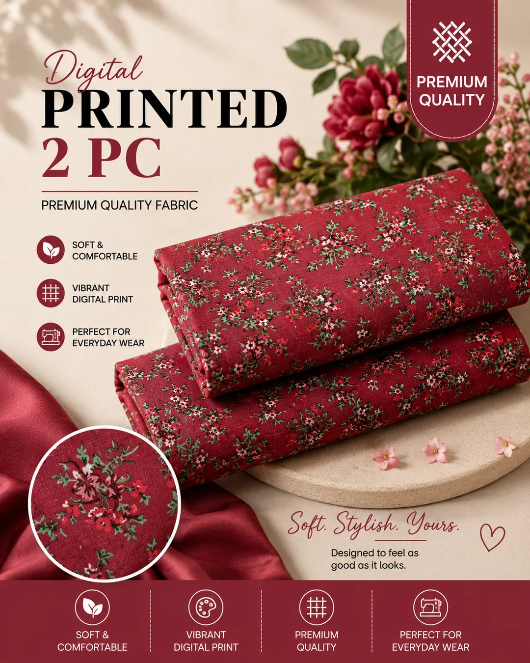 All Over Digital Printed Summer Cotton 2-Piece