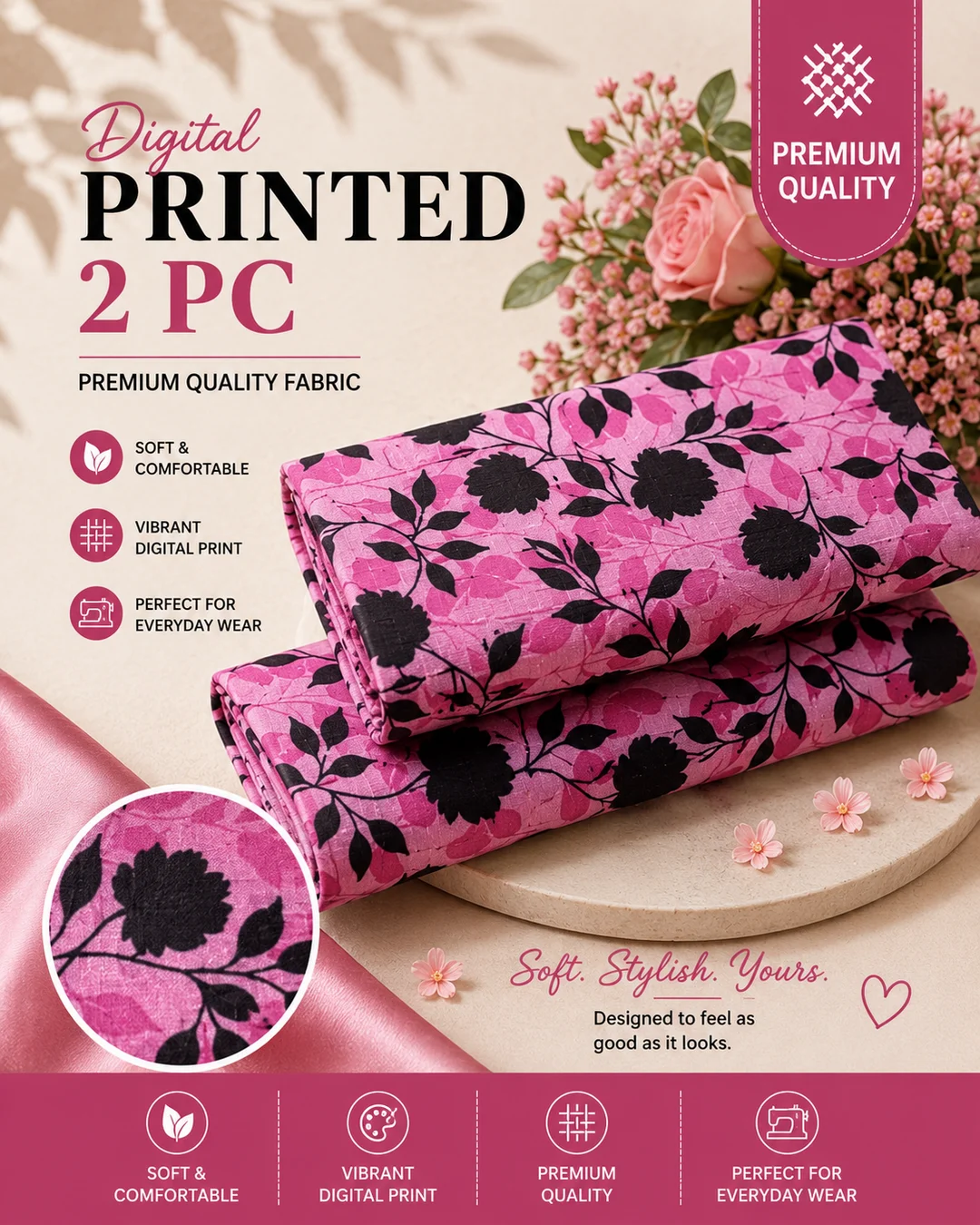 All Over Digital Printed Summer Cotton 2-Piece
