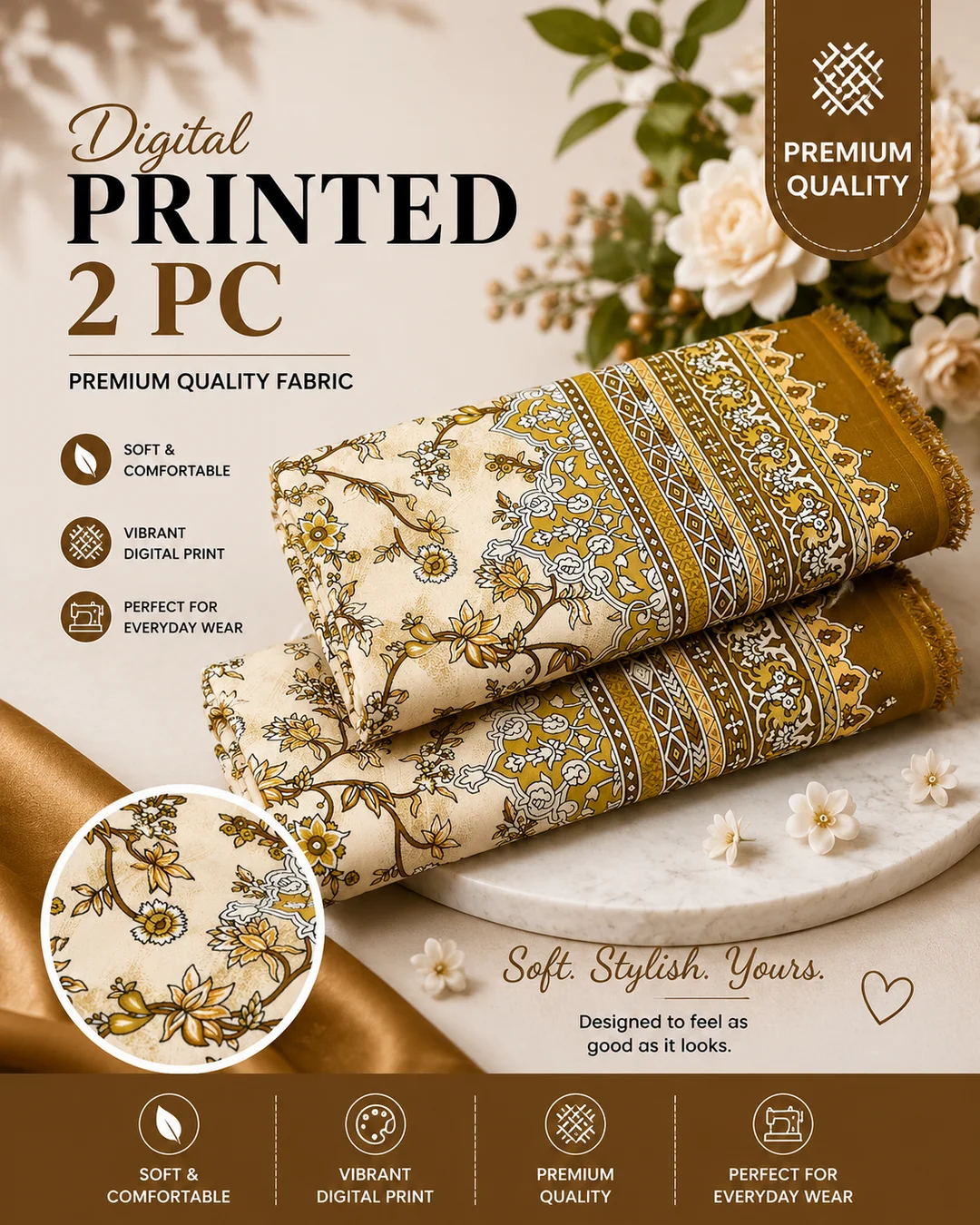 All Over Digital Printed Summer Cotton 2-Piece