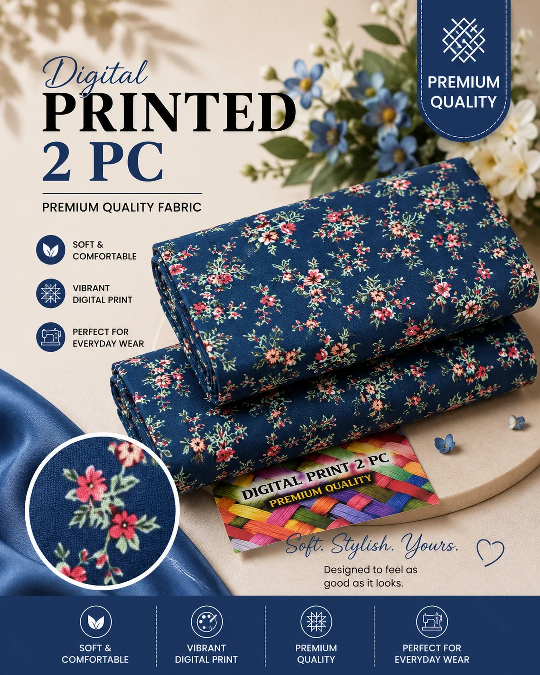 All Over Digital Printed Summer Cotton 2-Piece