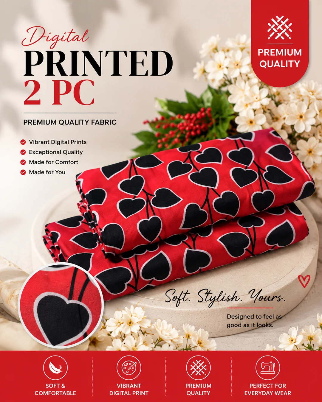 All Over Digital Printed Summer Cotton 2-Piece