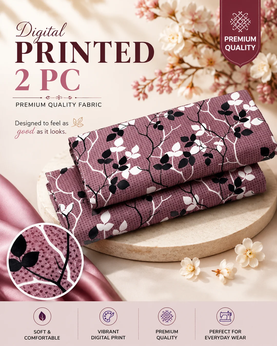 All Over Digital Printed Summer Cotton 2-Piece