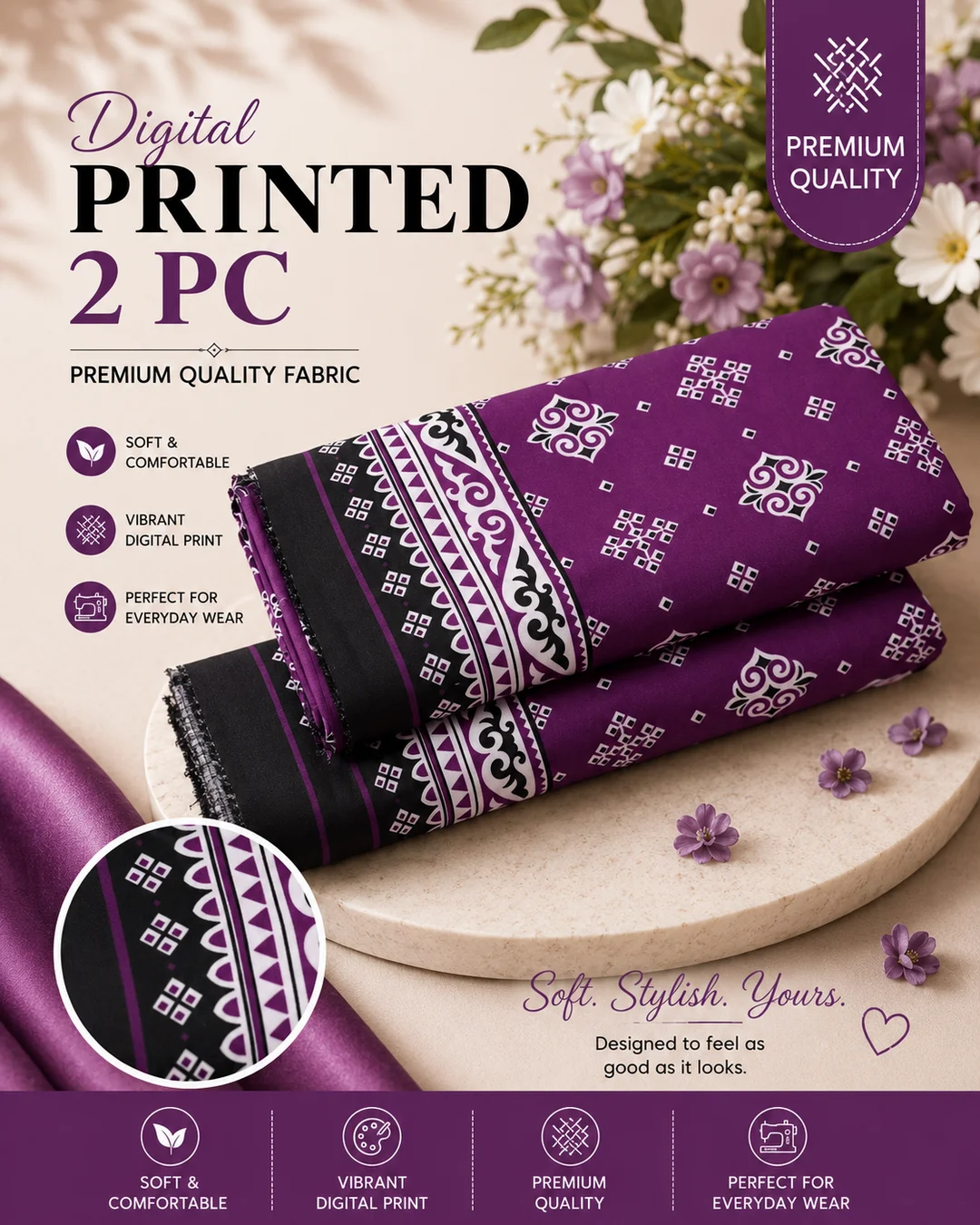 All Over Digital Printed Summer Cotton 2-Piece