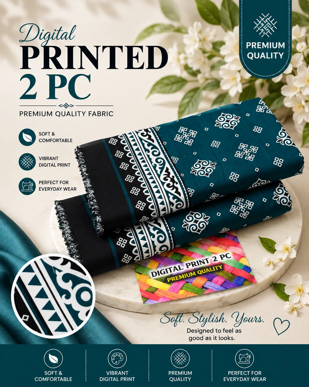 All Over Digital Printed Summer Cotton 2-Piece