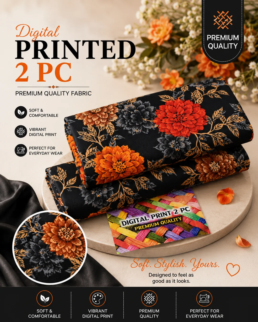 All Over Digital Printed Summer Cotton 2-Piece