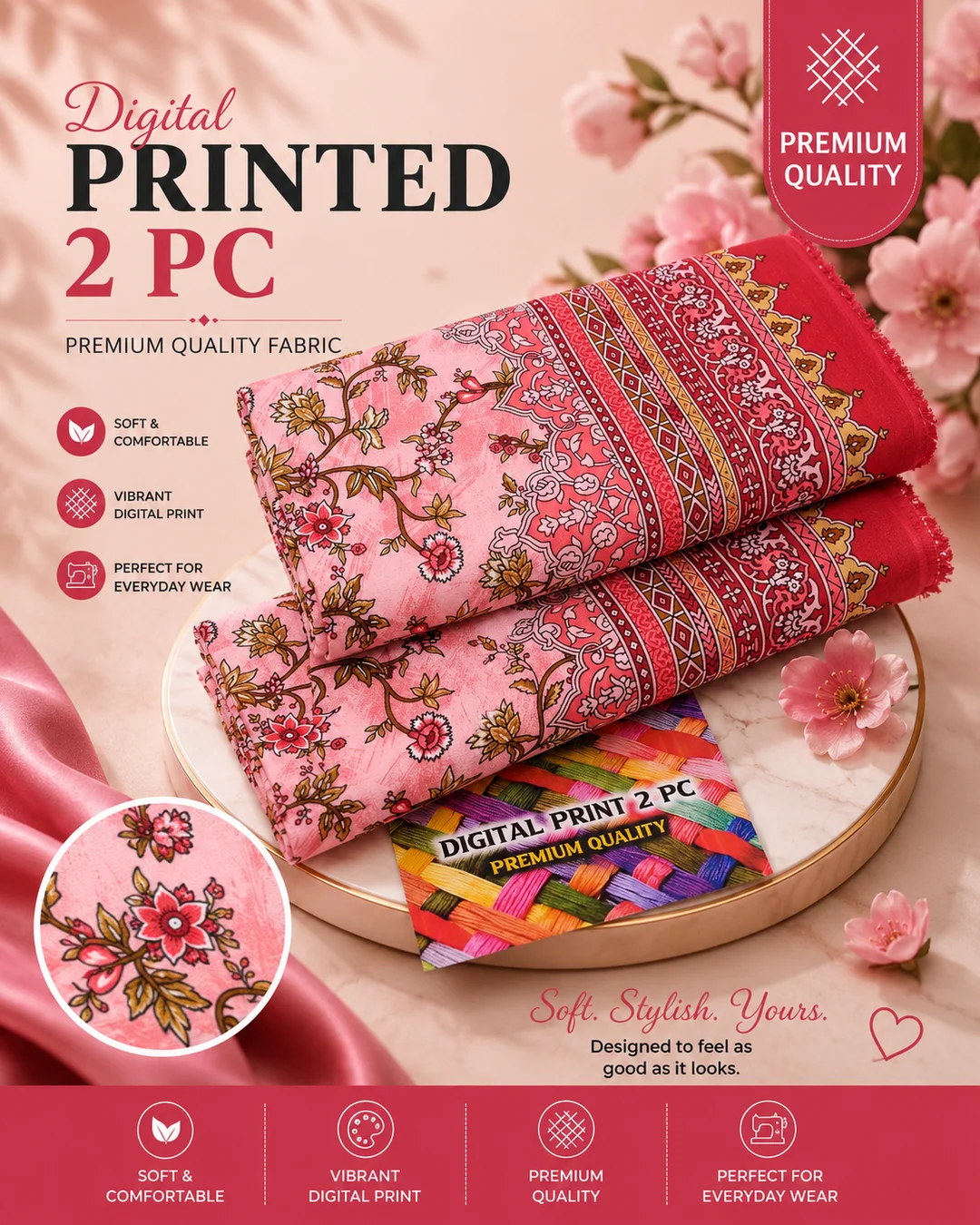 All Over Digital Printed Summer Cotton 2-Piece