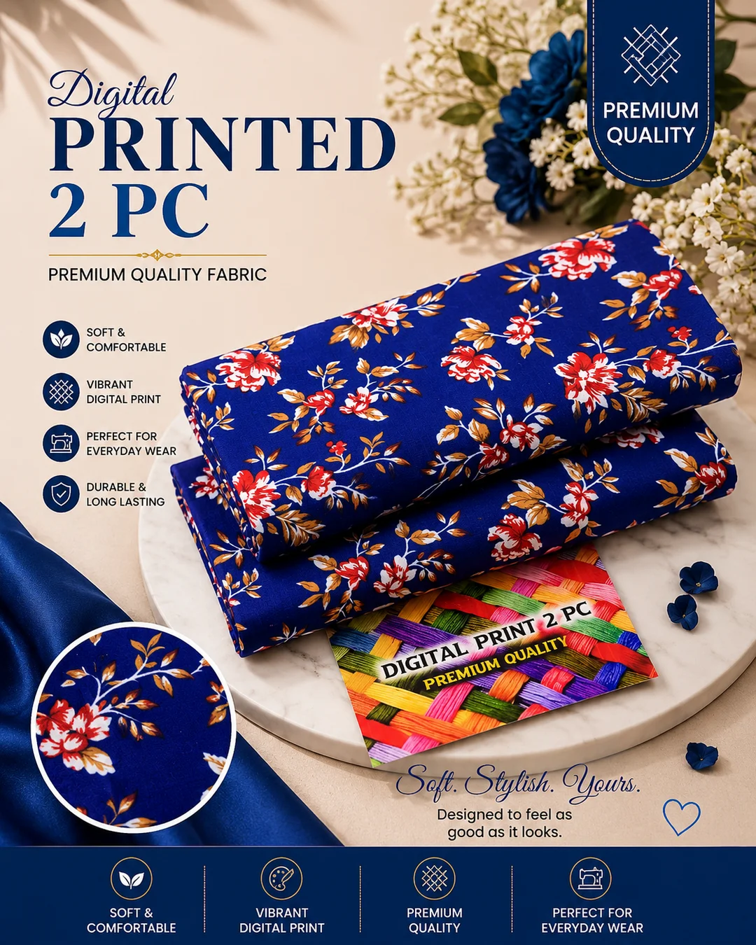 All Over Digital Printed Summer Cotton 2-Piece