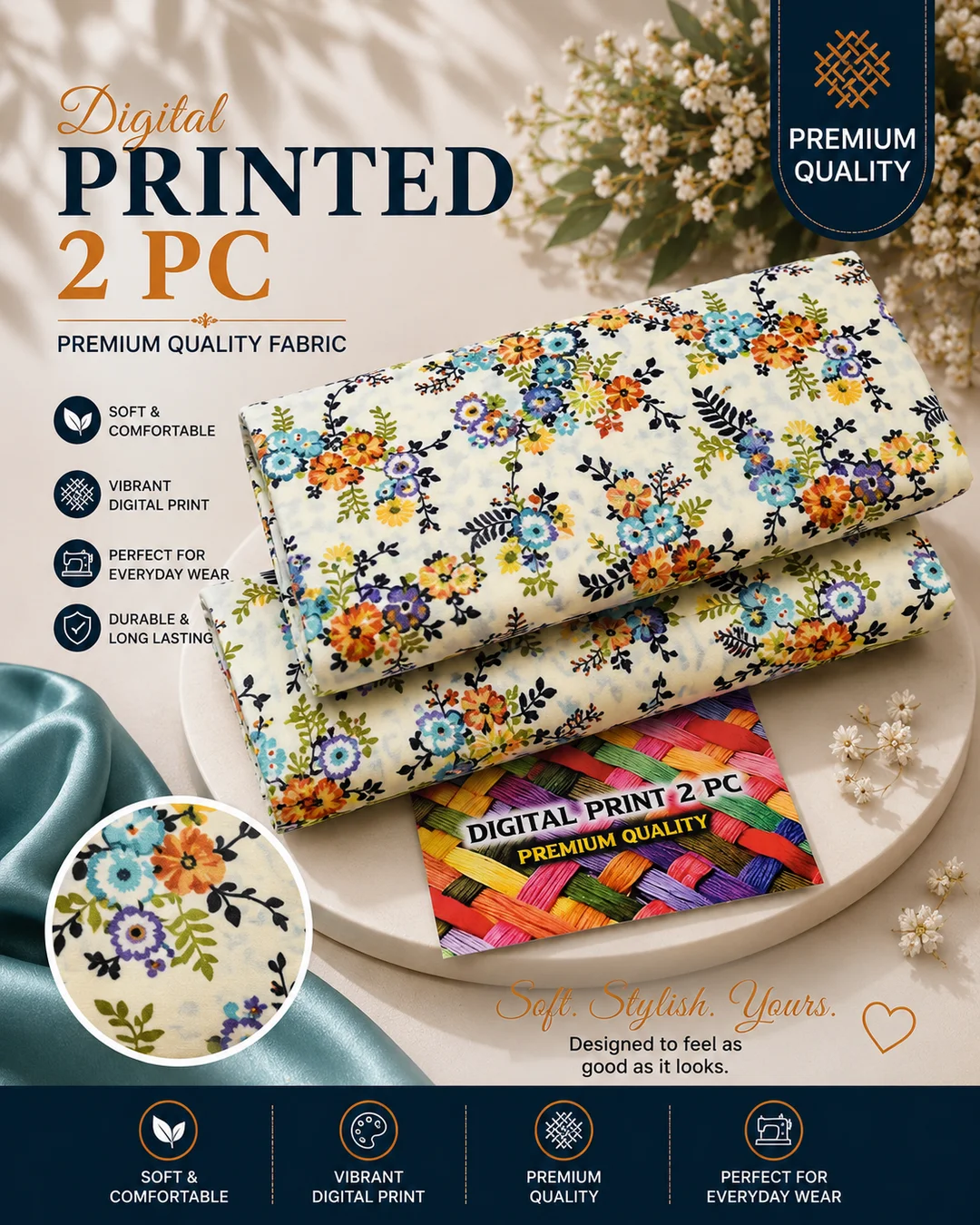 All Over Digital Printed Summer Cotton 2-Piece
