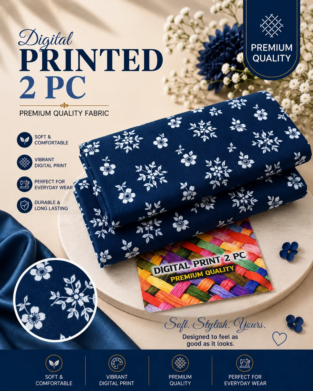All Over Digital Printed Summer Cotton 2-Piece