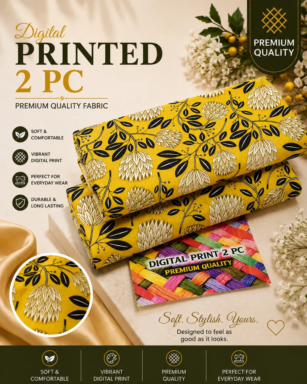 All Over Digital Printed Summer Cotton 2-Piece