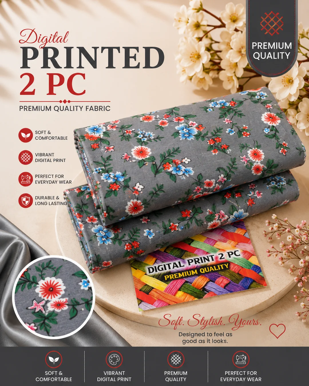 All Over Digital Printed Summer Cotton 2-Piece