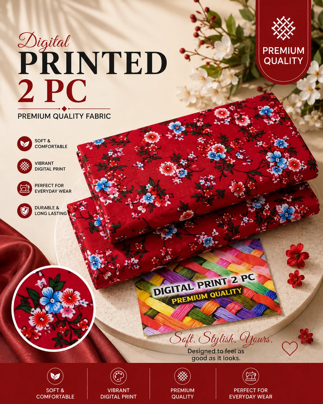 All Over Digital Printed Summer Cotton 2-Piece