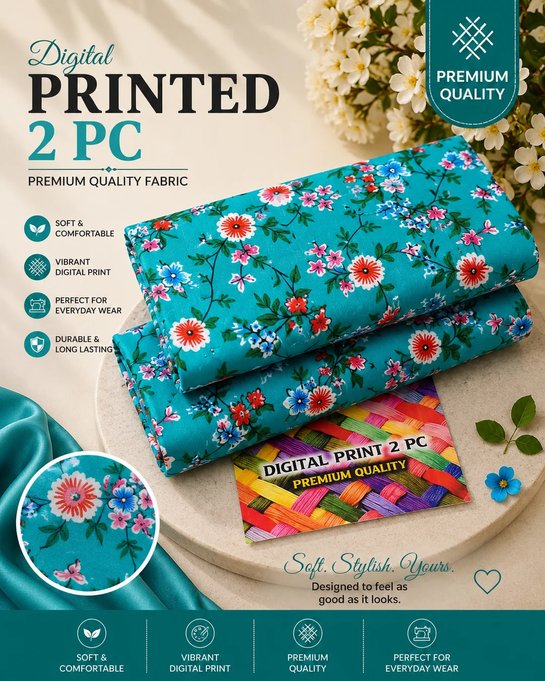 All Over Digital Printed Summer Cotton 2-Piece