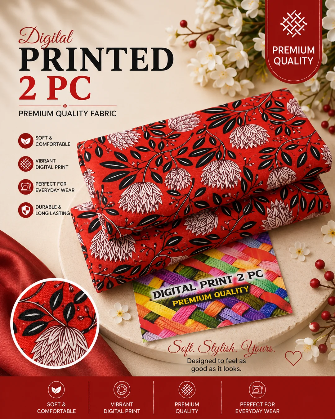 All Over Digital Printed Summer Cotton 2-Piece