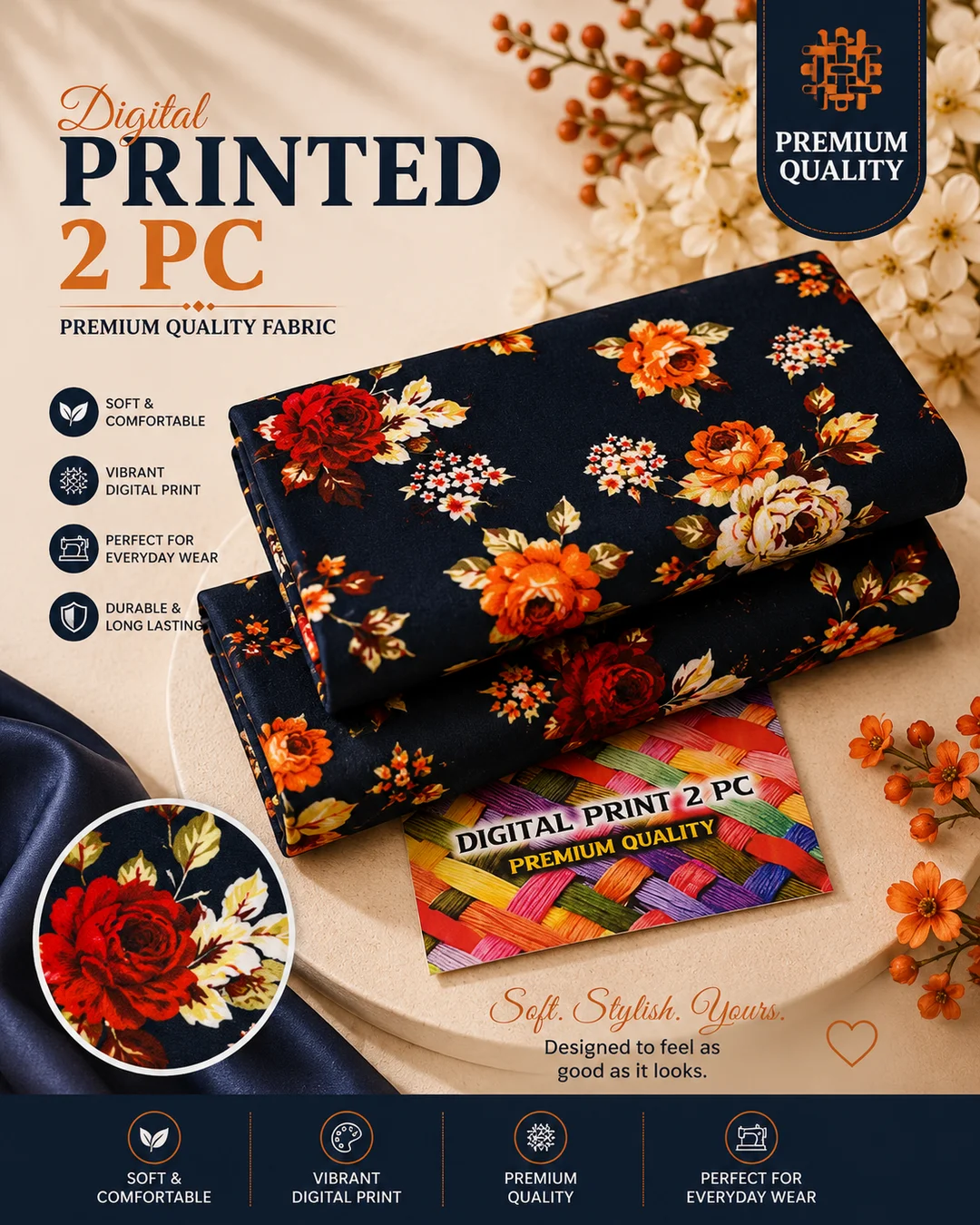 All Over Digital Printed Summer Cotton 2-Piece
