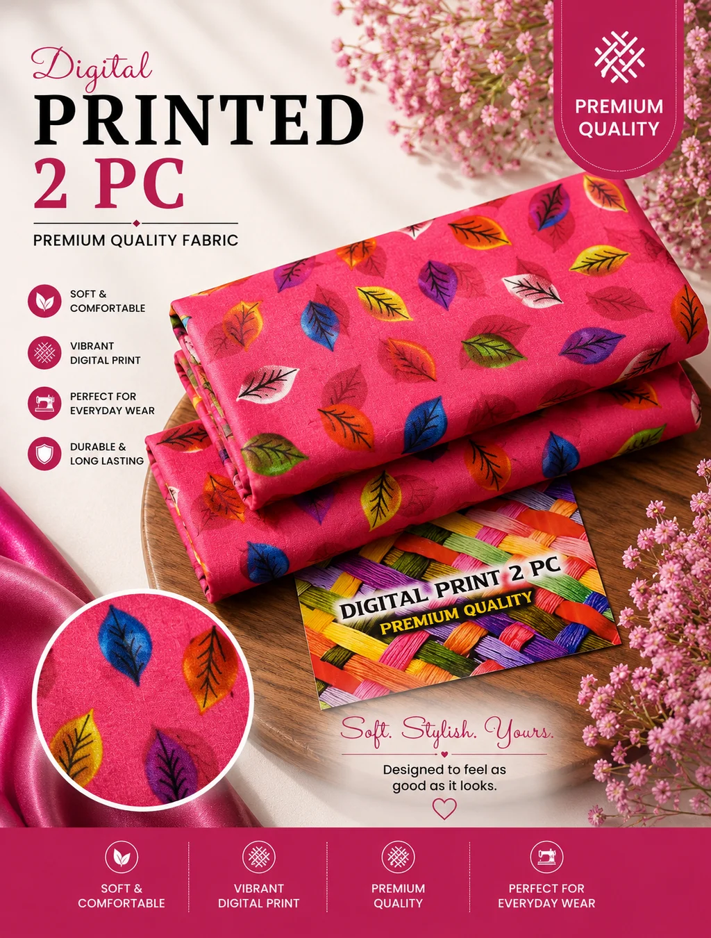 All Over Digital Printed Summer Cotton 2-Piece