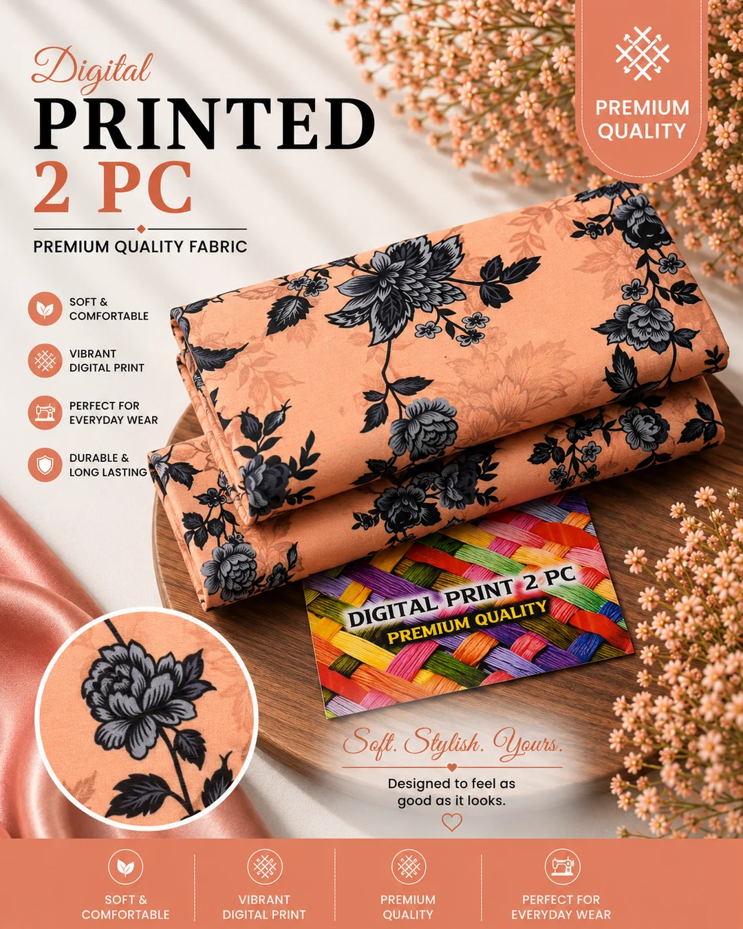 All Over Digital Printed Summer Cotton 2-Piece