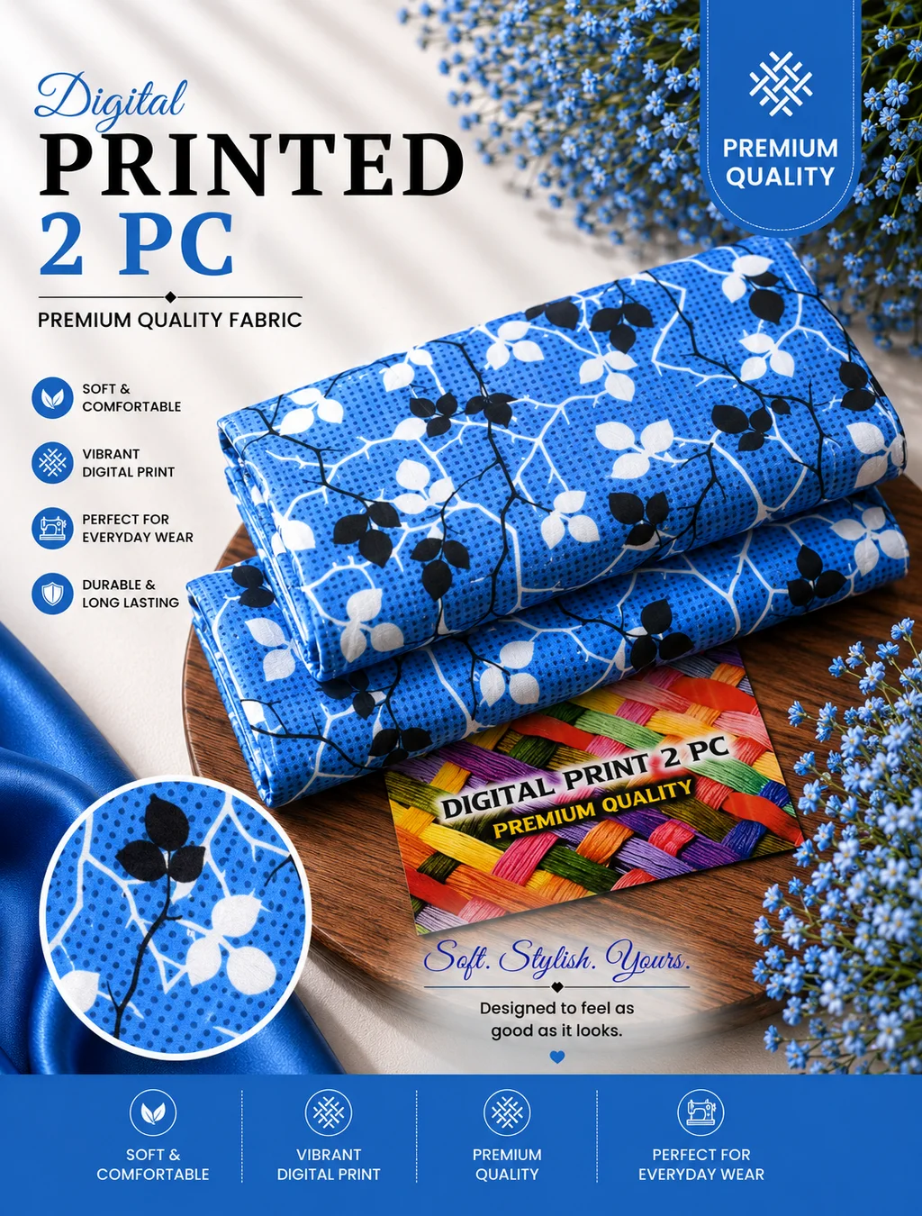All Over Digital Printed Summer Cotton 2-Piece