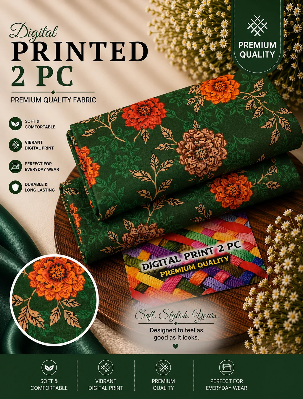 All Over Digital Printed Summer Cotton 2-Piece