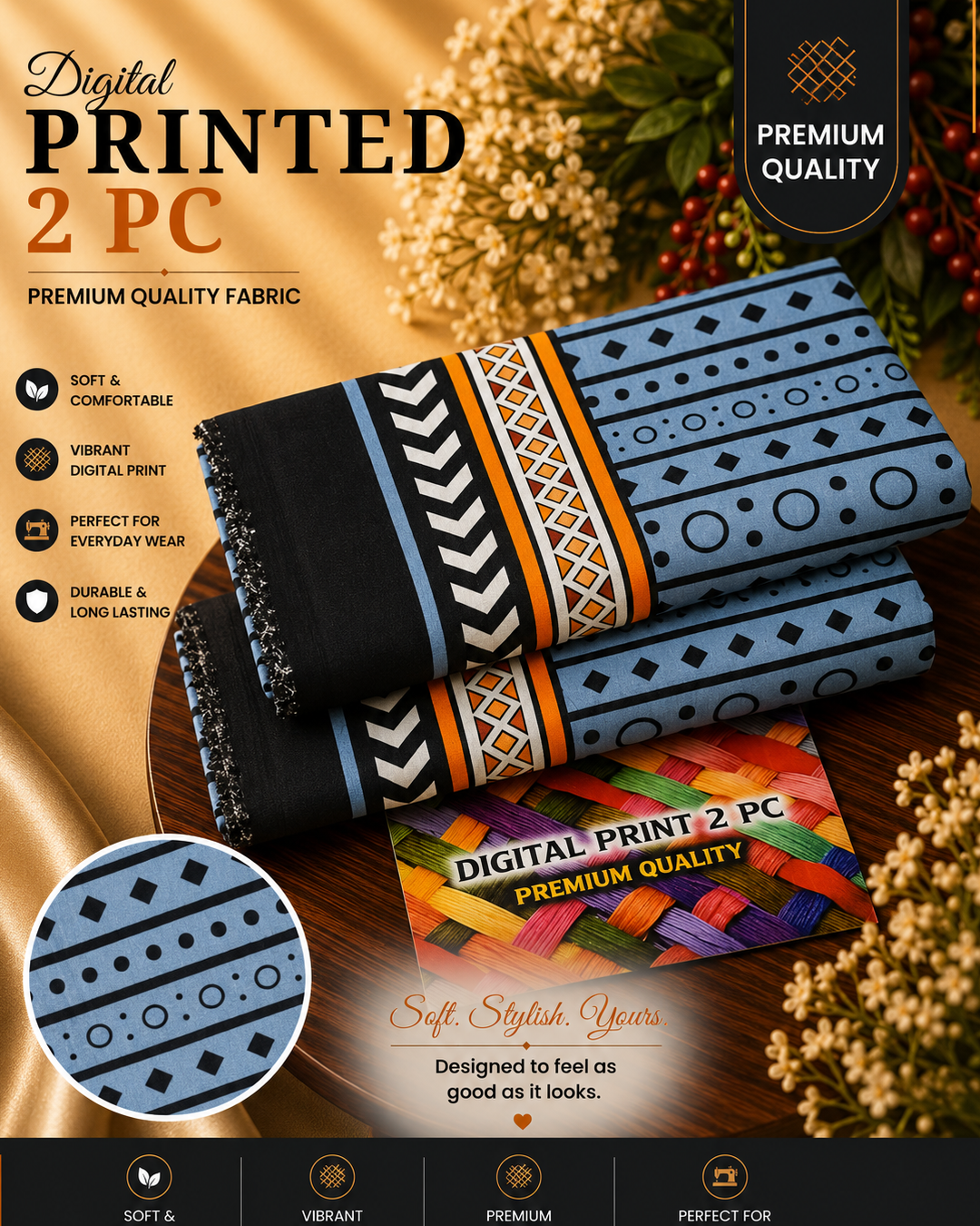All Over Digital Printed Summer Cotton 2-Piece