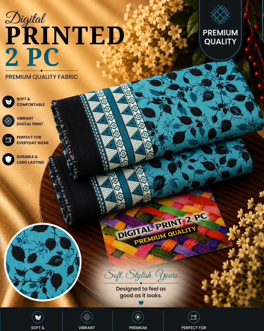 All Over Digital Printed Summer Cotton 2-Piece
