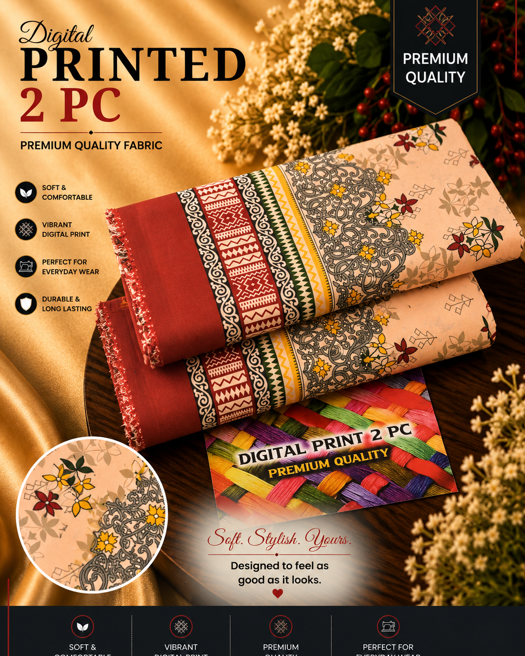 All Over Digital Printed Summer Cotton 2-Piece
