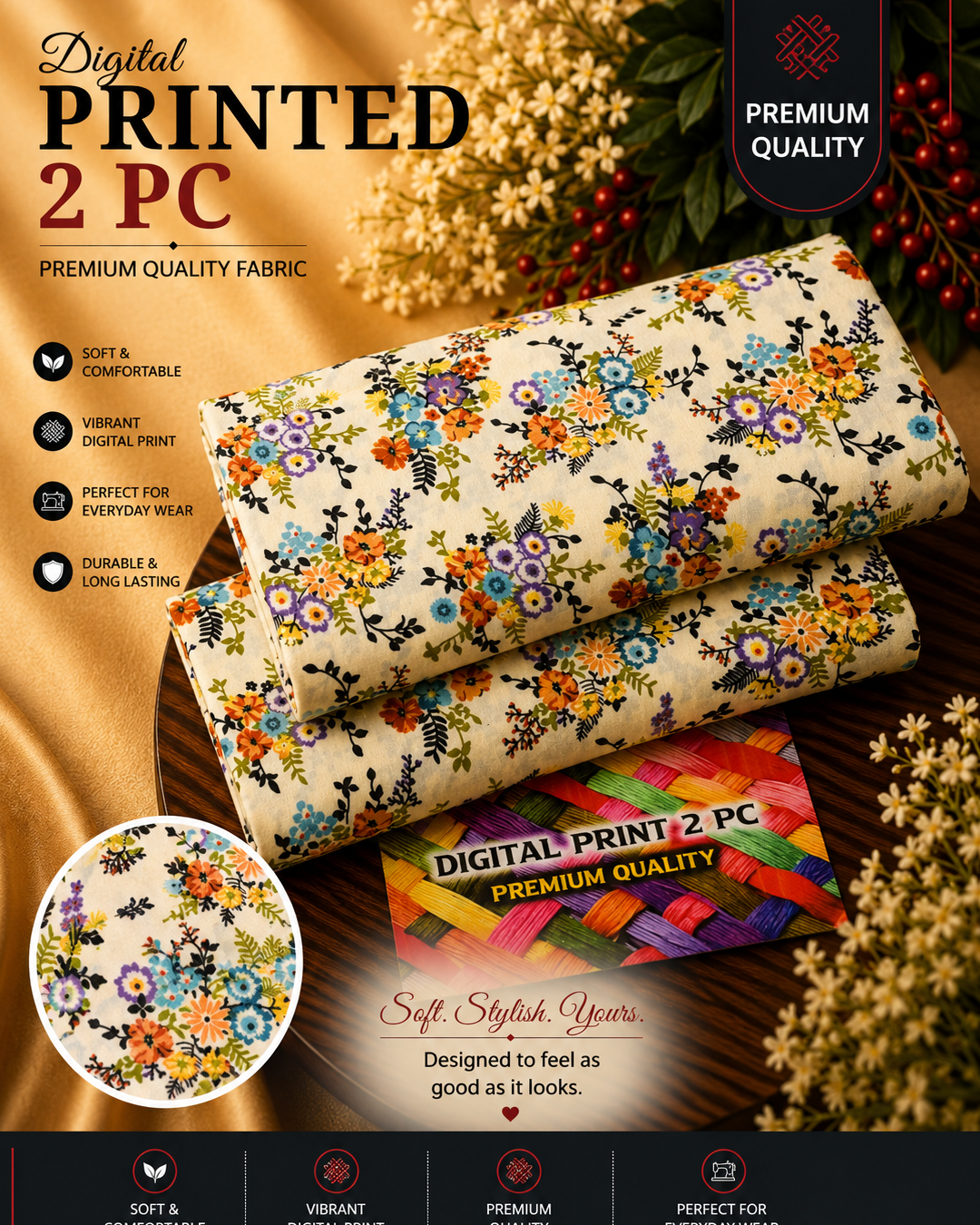 All Over Digital Printed Summer Cotton 2-Piece