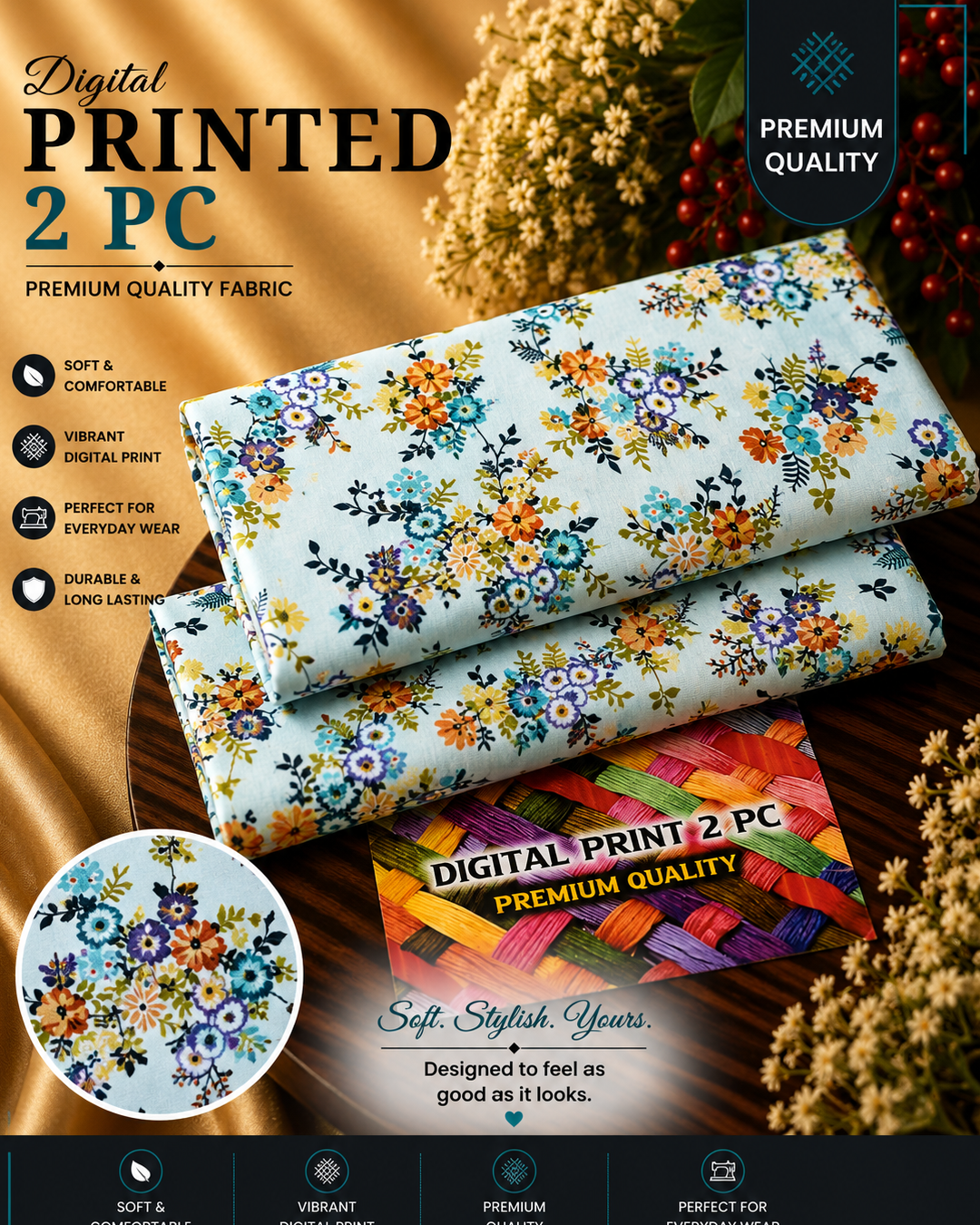 All Over Digital Printed Summer Cotton 2-Piece