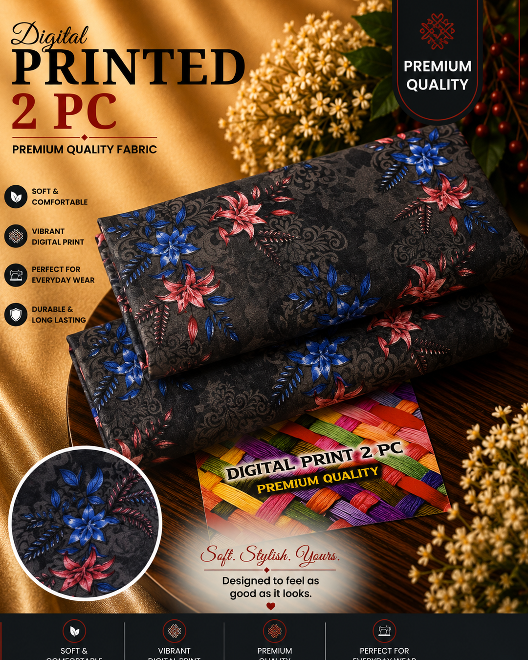 All Over Digital Printed Summer Cotton 2-Piece