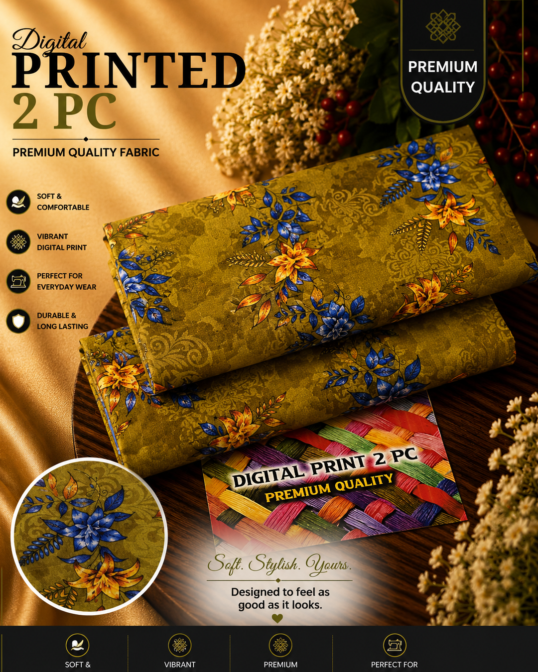 All Over Digital Printed Summer Cotton 2-Piece