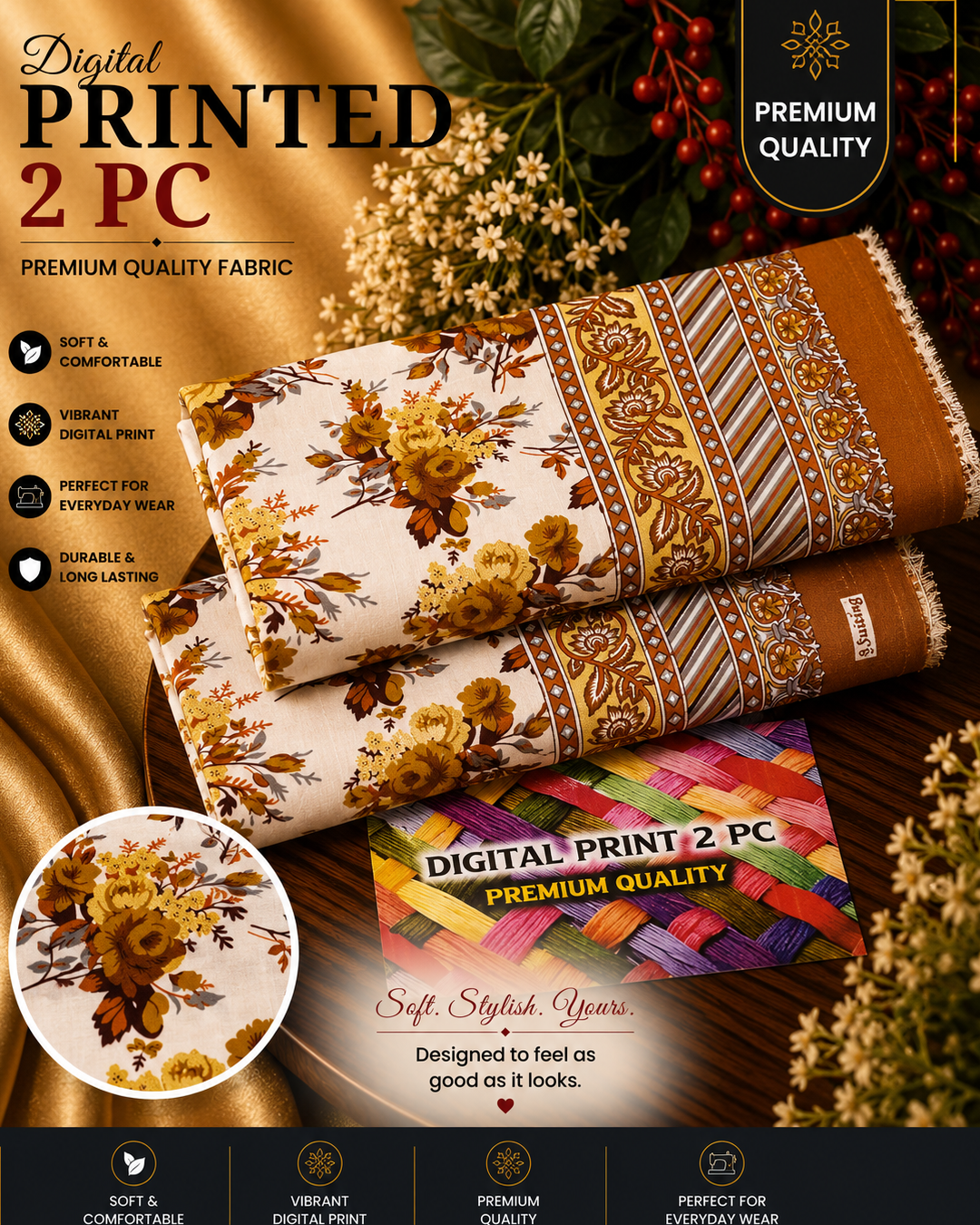 All Over Digital Printed Summer Cotton 2-Piece