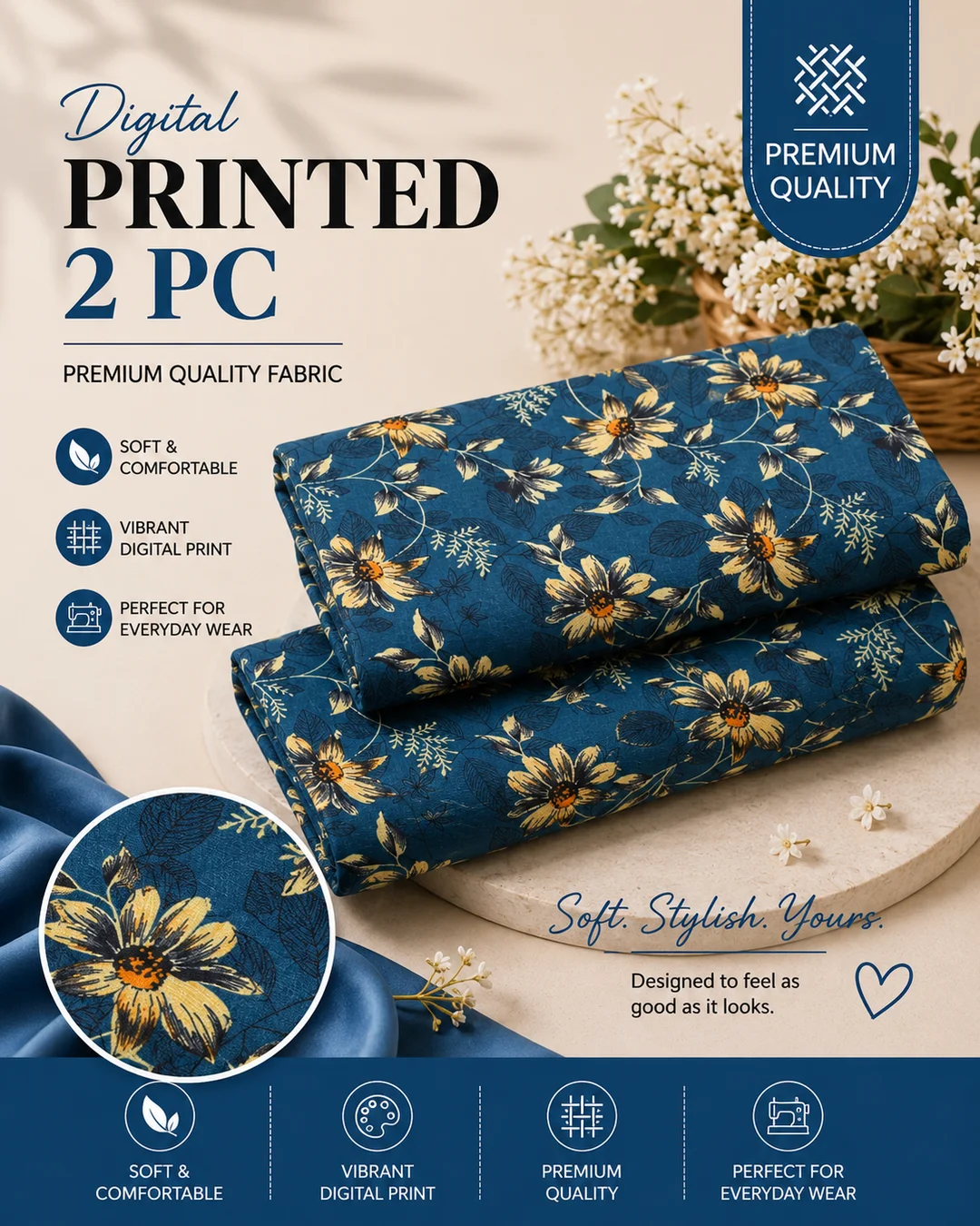 All Over Digital Printed Summer Cotton 2-Piece